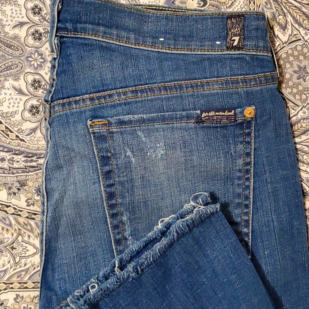 7 for all mankind denim capris